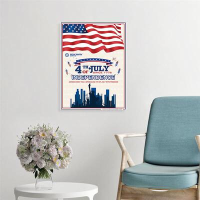 跨境 Independence Day墙贴海报卧室客厅家居装饰墙贴自粘贴 防水