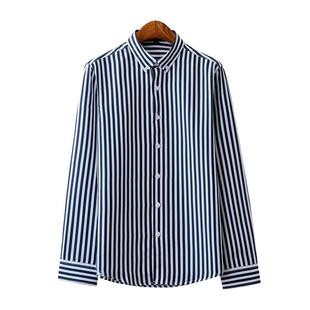 Men striped long sleeve shirts man handsome shirt 条纹衬衫男