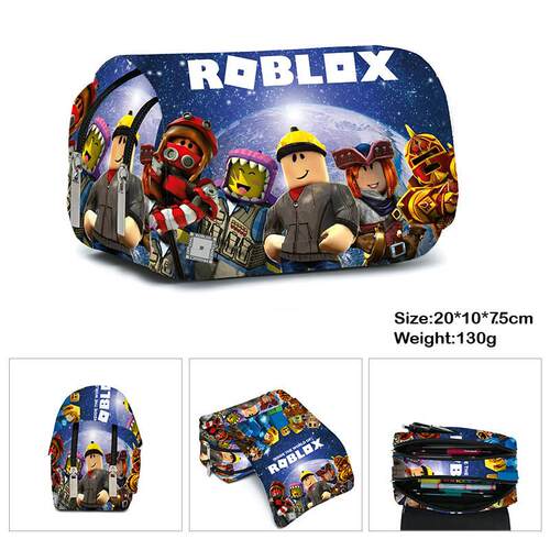 现货ROBLOX 虚拟世界 跨境款笔袋铅笔盒中小学生书卡通文具盒