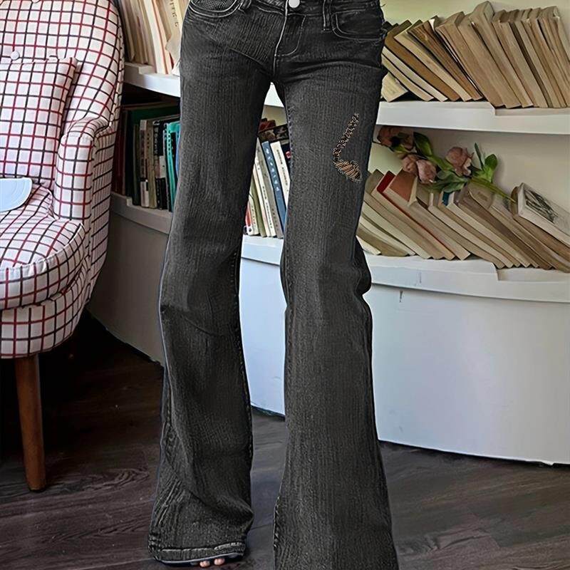 新款ebay外贸跨境速卖通欧美牛仔裤个性时尚小破洞牛仔裤女士长裤