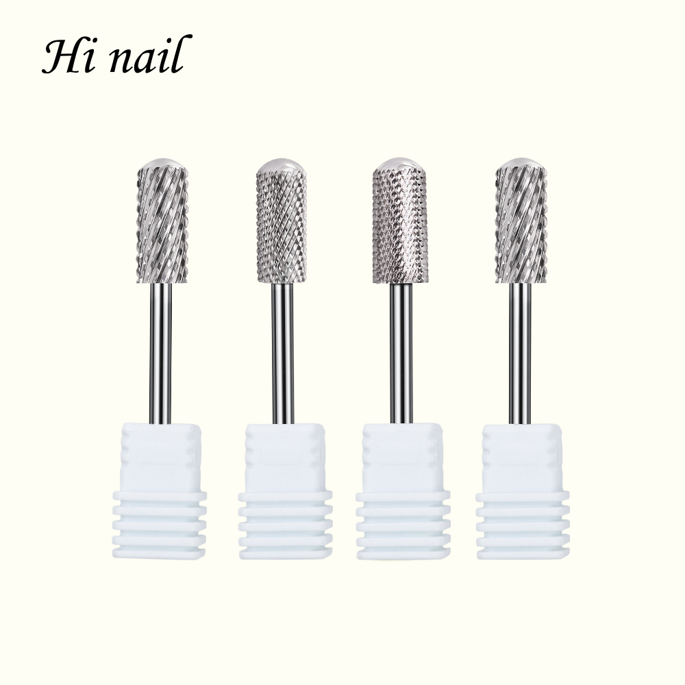 Hi nail美甲打磨头钨钢直筒光头卸甲打磨头卸光疗胶底胶磨头