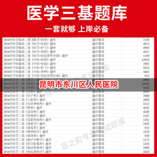 昆明市东川区人民医院医疗机构医务人员三基训练指南+习题集医学三基题库电子版妇儿等全科 教材考试医师护士三基三严培训历年真题
