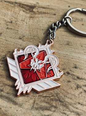 Apex英雄周边金属猎杀顶猎钥匙扣双锤骷髅海排位徽章小挂件小饰品