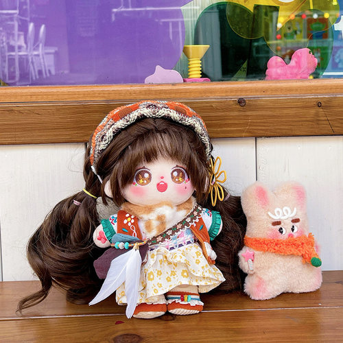 禧乐萌高温丝白兔酥20cm棉花娃娃