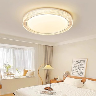 灯具 轻奢水晶网红爆款 新款 主卧室灯吸顶灯现代简约房间灯圆形法式