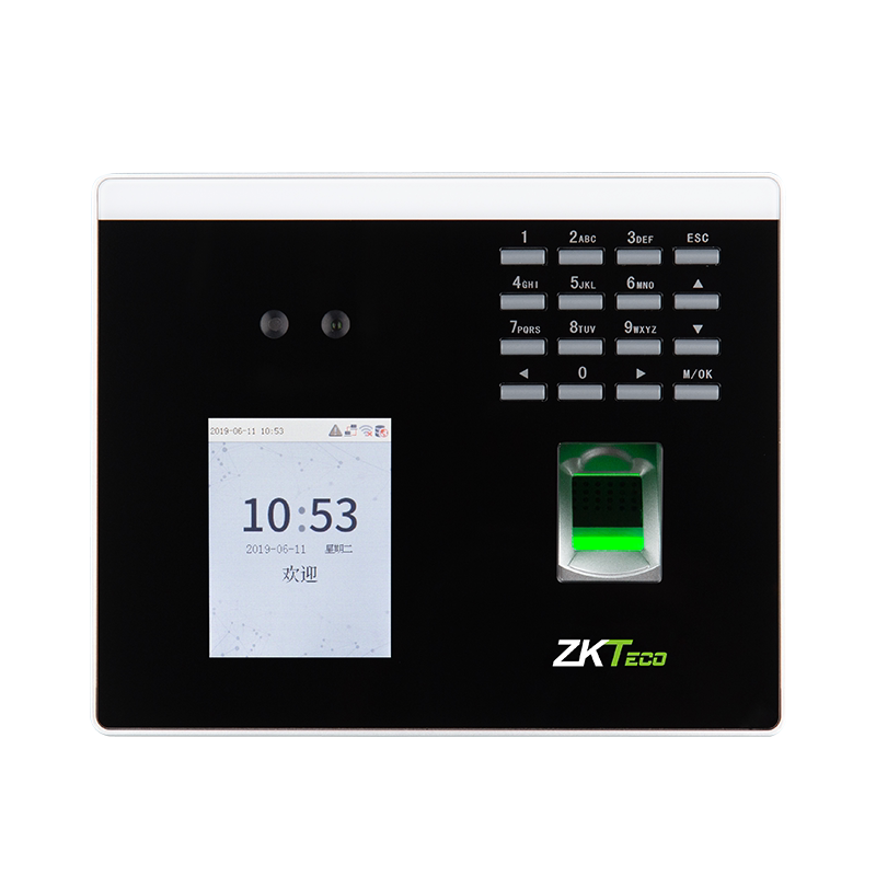 ZKTeco熵基科技xface100人脸识别打卡机门禁一体机指纹面部刷卡考勤机飞书FS100员工上下班签到器门禁系统