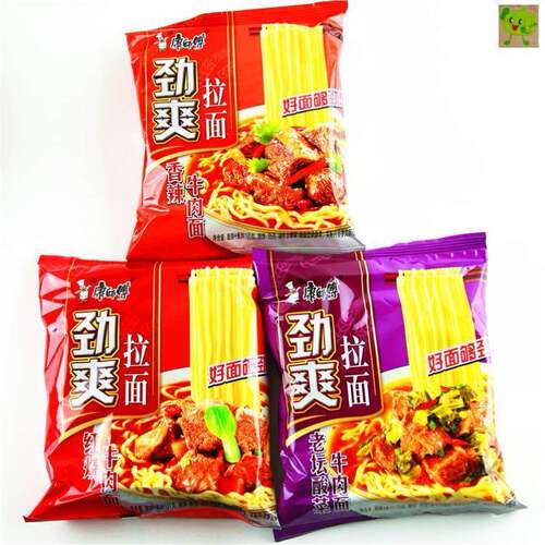 方便面劲爽拉面整箱24包大面霸120方便面 西红柿炖牛腩面