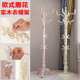 雕花欧式 衣架落地家用卧室衣服架子 实木衣帽架落地挂衣架单杆式
