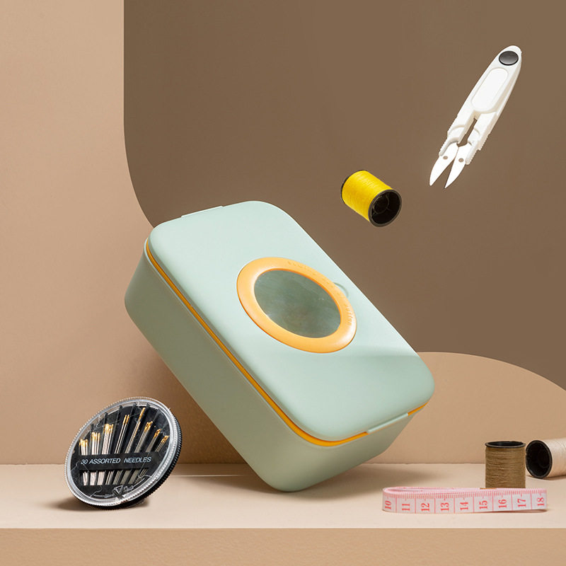 双层针线盒套装家用便携针线包手缝针线工具盒学生宿舍