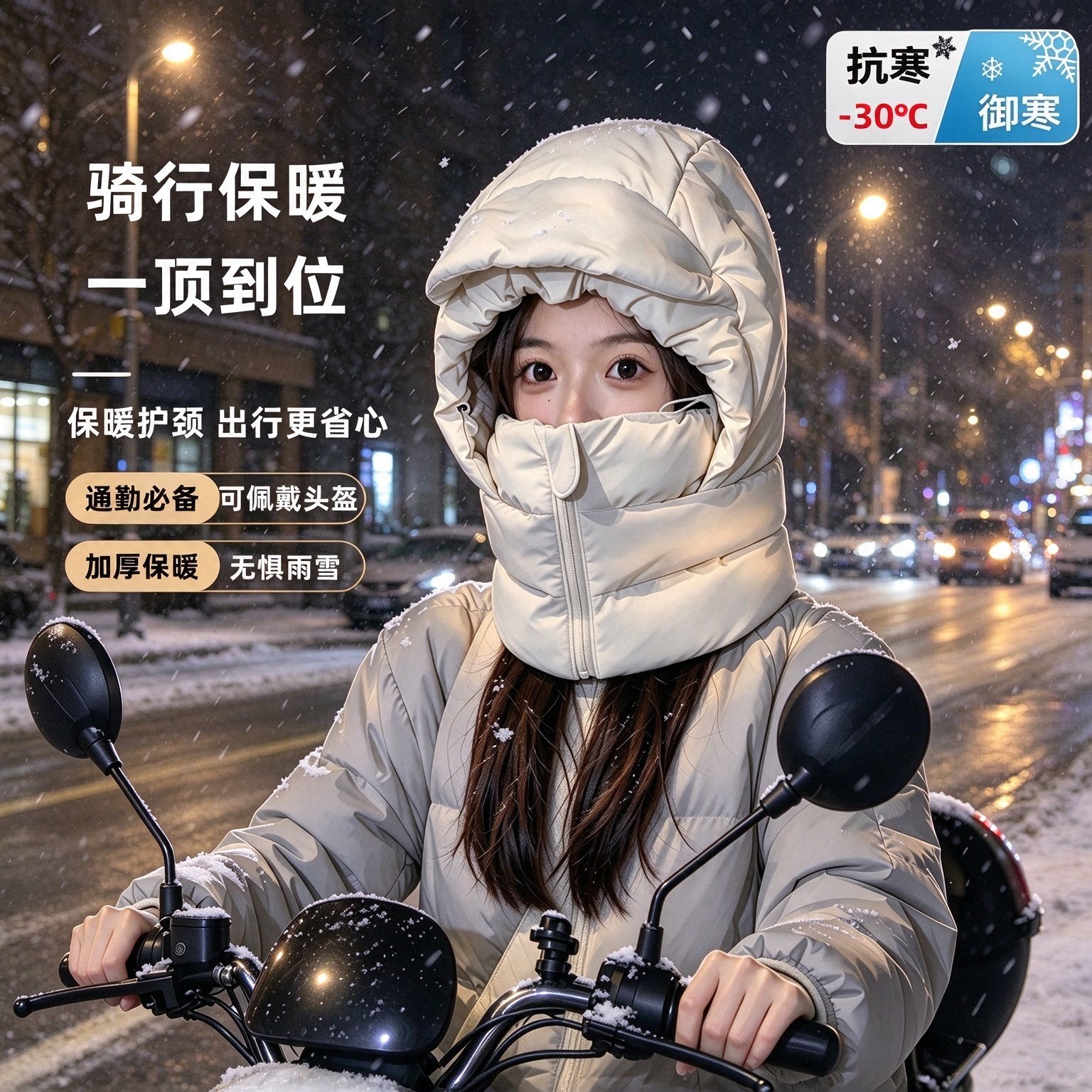 冬季骑行帽子男女通用保暖防寒风神器骑车保暖加厚防寒面罩雷锋帽