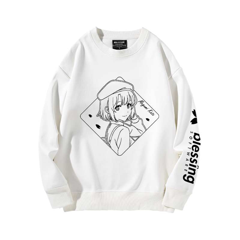 路人女主的养成方法动漫周边圆领卫衣男blessing software痛衣服