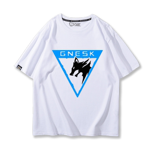 暗区突围游戏白狼连队黑金国际徽章作战服男生战术T恤纯棉COS衣服