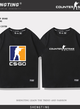 steam CSGO游戏cs go周边短袖男女青少年2025夏季新款纯棉宽松t恤