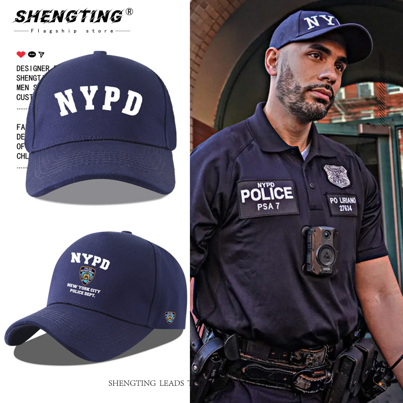 纽约市警察局nypd鸭舌帽子战术行动美警迷教练探员男女百搭棒球帽