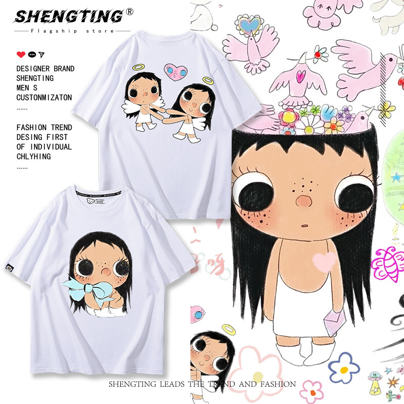 Yuy小玉周边女孩可爱插画短袖男女情侣夏季纯棉百搭休闲学生衣服