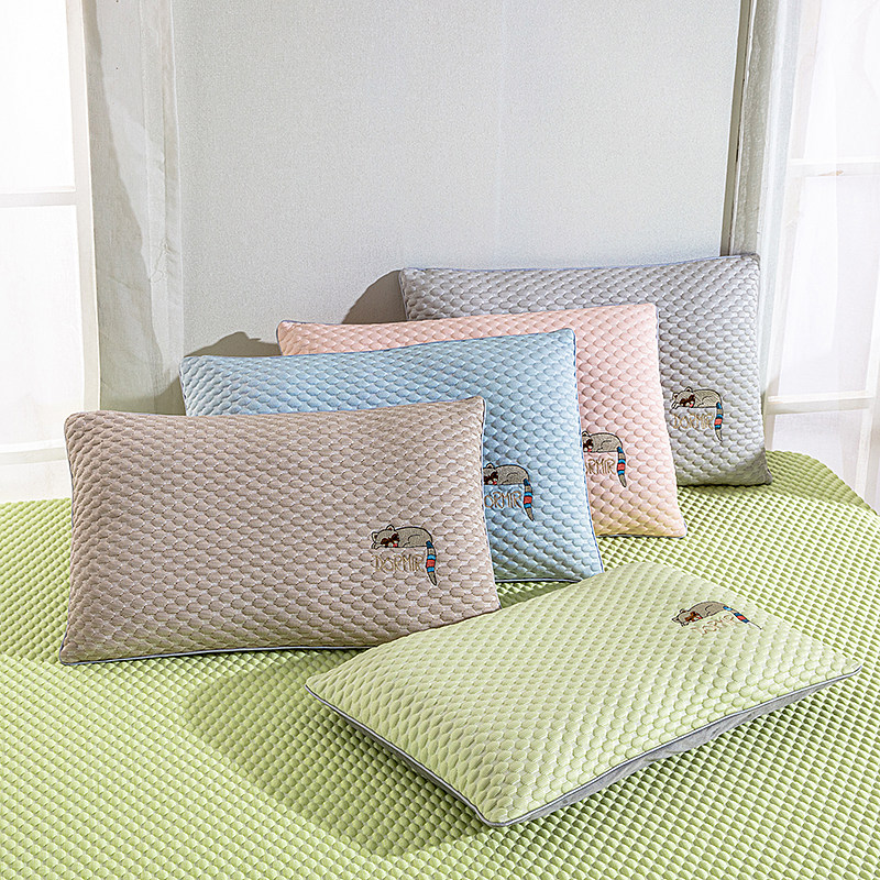 云感豆枕头套单个加厚夏凉枕套儿童凉感可爱家用枕芯套凉感透气豆