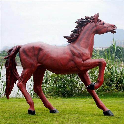 玻璃钢动物马造型大型雕塑定制厂家广场小区地产模型展览