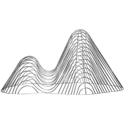 大型不锈钢镂空假山售楼处水景景观管状切片山形雕塑景观小品定制
