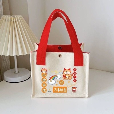 文化外出饭袋手柿柿妈妈布包包小巧妈咪拎包新款如意托特可爱男士