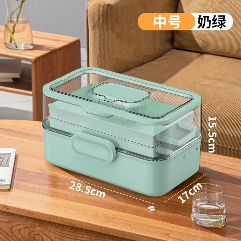 标准小型医疗大儿童药箱号收纳盒整套家用急救包药箱大药箱药箱
