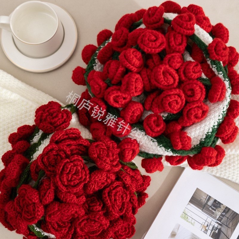 送闺蜜成品毛毯盖毯向日葵毯子送玫瑰花手工束礼物纺女友七色