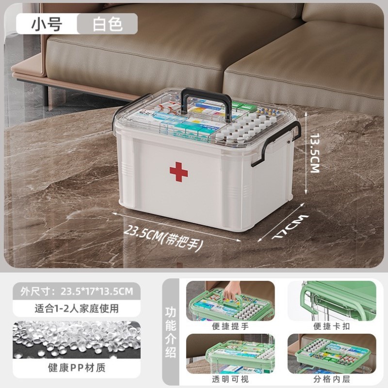 药物公司幼儿园家用医药箱药箱小型药盒场景收纳药箱多层手提急救