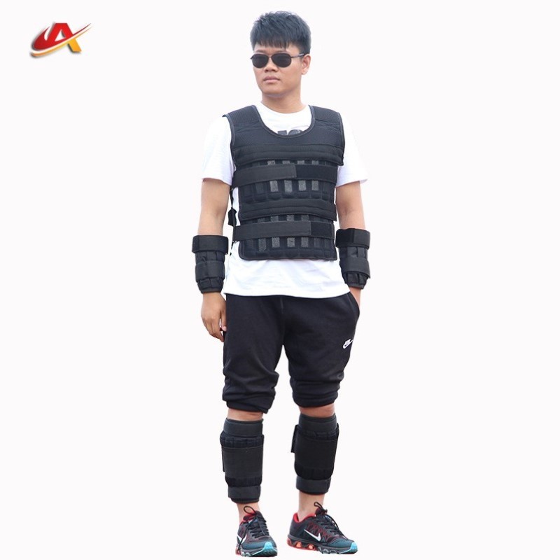 沙袋装备负重女学生马甲钢板腿部跑步背心男男块训练沙衣健身运动