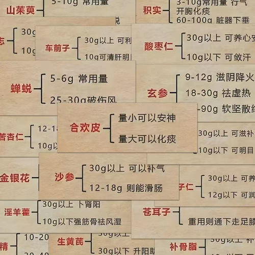 学习中药剂量贴纸手帐手机装饰