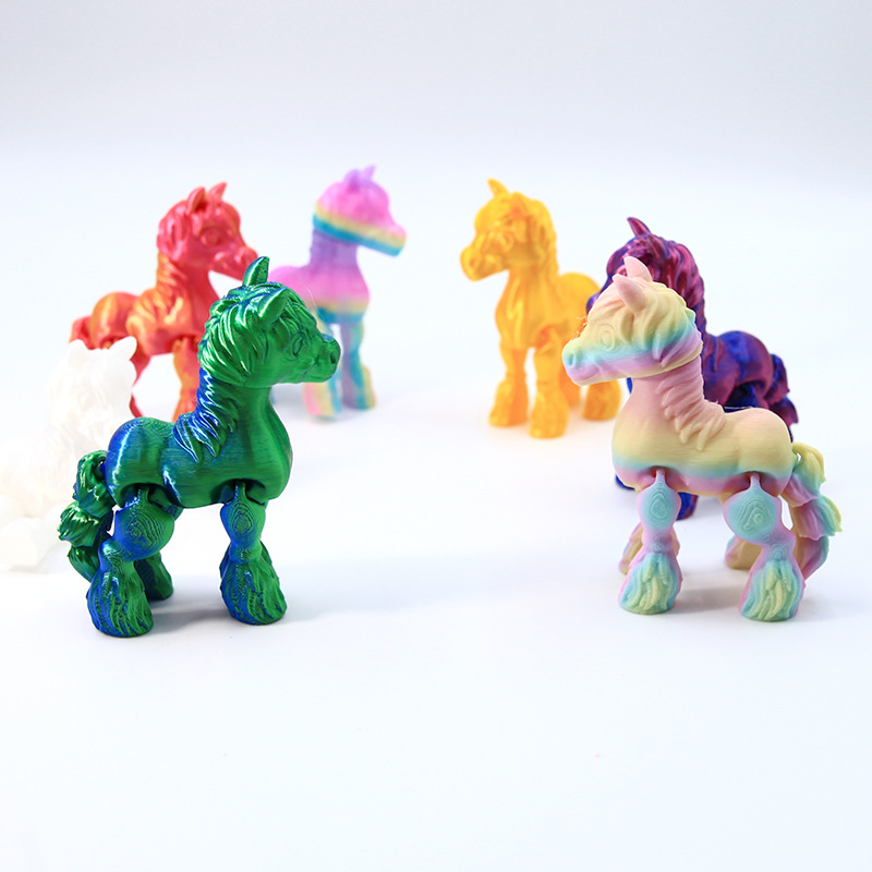 3D打印小马玩具关节可动彷真动物模型摆件儿童礼物装饰大全小礼品