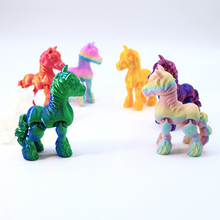 3D打印小马玩具关节可动彷真动物模型摆件儿童礼物装 饰大全小礼品