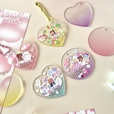咕卡盘贴纸套装亚克力手帐小圆盘