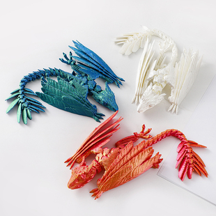 3d打印始祖鸟羽毛飞龙翼龙关节可动仿真模型手办礼物玩具教具造景