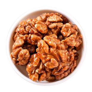 新货琥珀核桃仁蜂蜜味大颗粒坚果零食袋装净重250g500g1000g