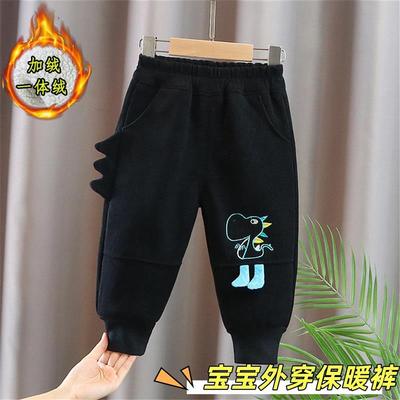 男童加绒裤子一体绒儿童冬季加厚保暖裤宝宝棉裤一条过冬外穿防风