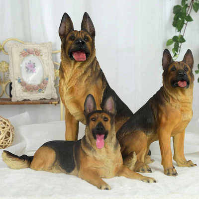 狗摆件落地客厅装饰仿真德牧树脂户外花园狼狗模型看门狗镇宅