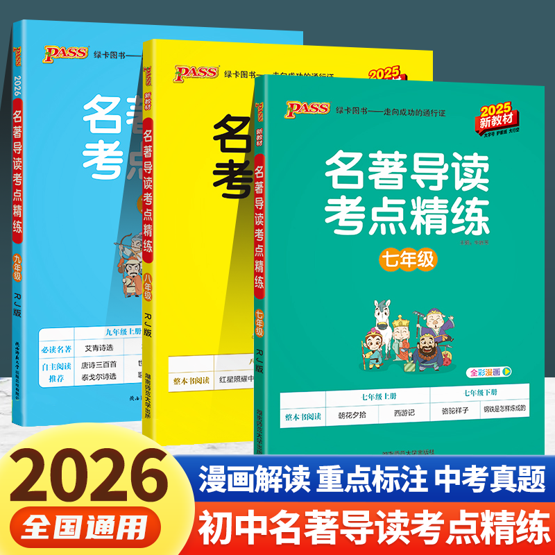 26新版初中名著导读考点精练