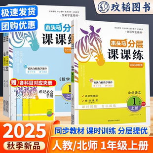 提升测试卷基础训练口算计算能力提升课时作业 附赠单元 2025秋新版 木头马分层课课练小学一1年级上下册语文数学人教北师版