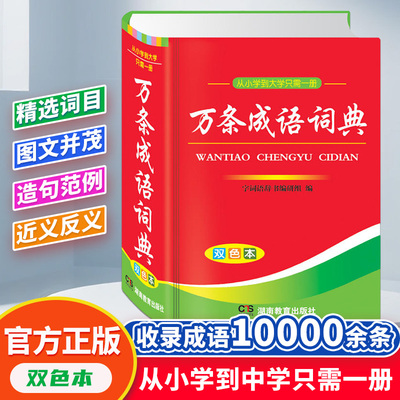 【正版】万条成语词典小学生成语词典大全双色版现代汉语多功能常用实用新华字典 中小学中华成语大词典工具书