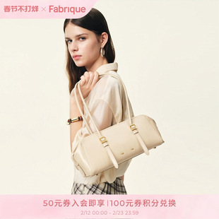Fabrique monti波士顿长款油蜡牛皮26年新款女包单肩腋下手提