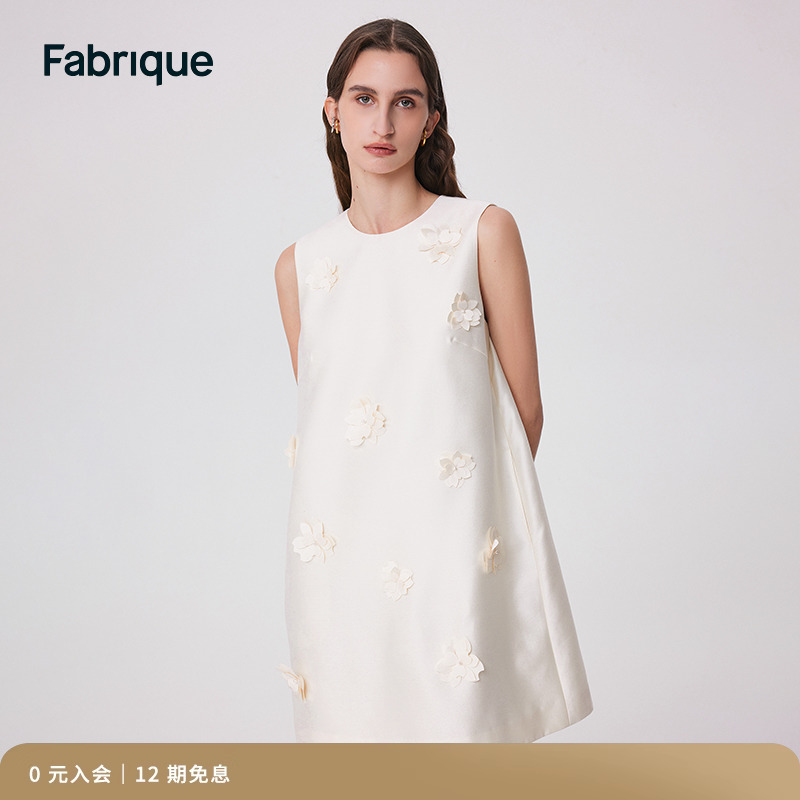 Fabrique无袖连衣裙丝毛混纺