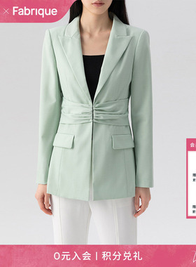 Fabrique 羊毛腰部抽褶设计西装外套 Alma 设计师Caterina Moro