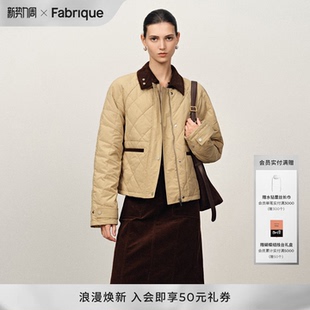 Fabrique英伦风卡其色翻领短款 新 轻薄羽绒服鸭绒外套女2025年冬季