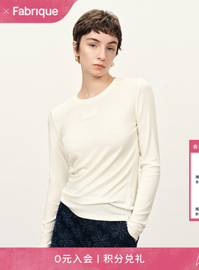 Fabrique ESSENTIAL多色微透天丝绵羊毛小圆领长袖打底T恤
