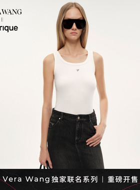 Fabrique x Vera Wang 金属徽标弹力棉U领吊带背心2026年春夏新品