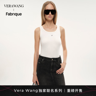 Wang Fabrique Vera 金属徽标弹力棉U领吊带背心2026年春夏新品