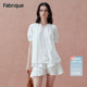 上衣短裙套装 衬衫 Fabrique白月光纯棉刺绣短袖 女 博主同款