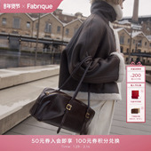 朱珠同款 Fabrique波士顿长款 油蜡红 反绒腋下包女 送女友礼物