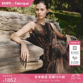 Fabrique浮光跃金 新品 新中式 泼墨印花铜氨圆领连衣裙2025夏季