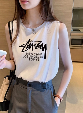 白色吊带背心女2026夏季新款内搭外穿时尚洋气打底上衣无袖t恤女