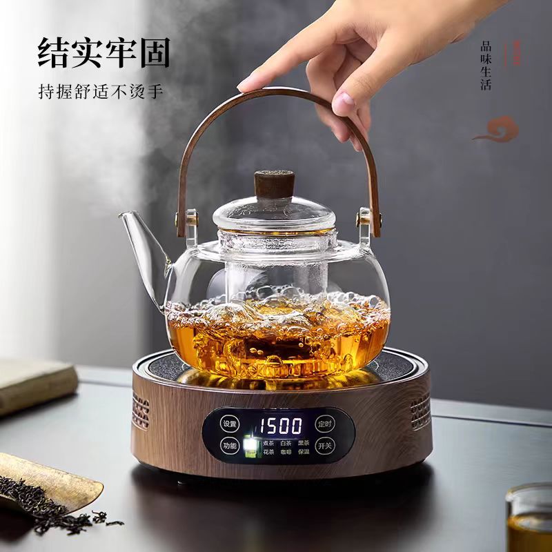茶壶2024新款家用耐高温大容量玻璃电陶炉煮茶壶烧水壶茶具套装